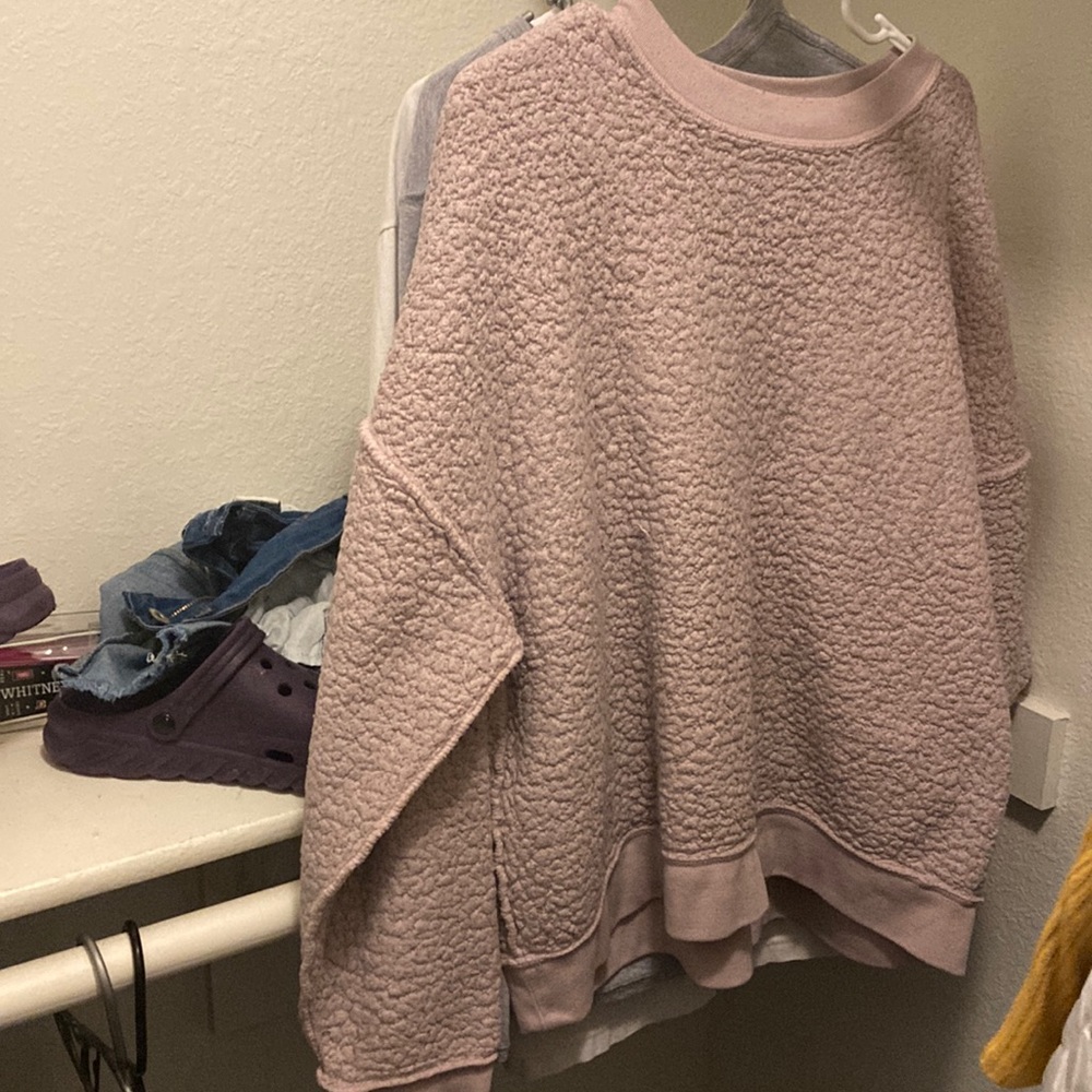 Rose gold fluffy sweater